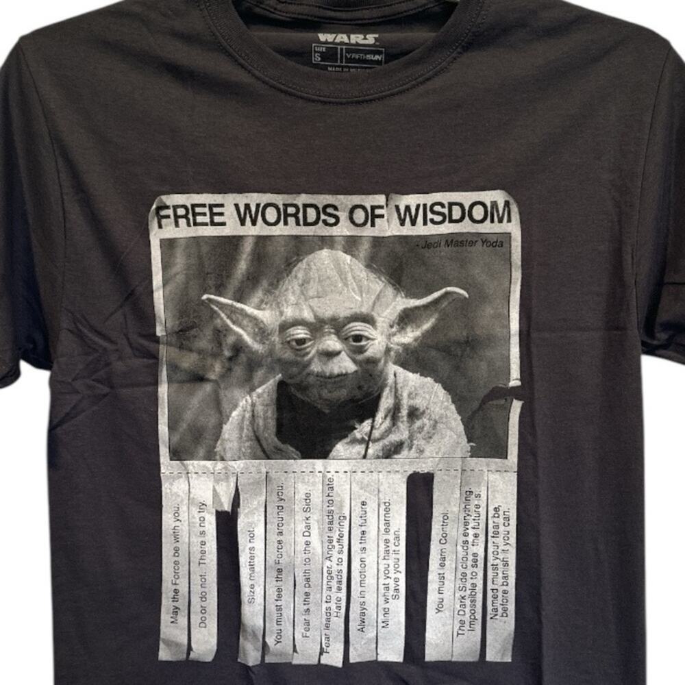 Star Wars Yoda Words of Wisdom Gray Short Sleeve T-Shirt New without Tags 3XL